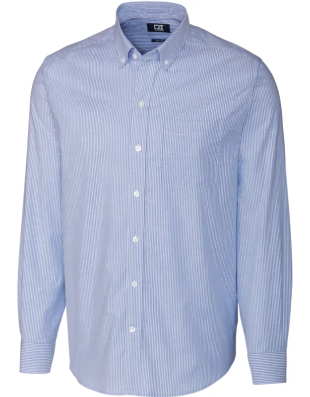 Stretch Oxford Stripe Long Sleeve Dress Shirt