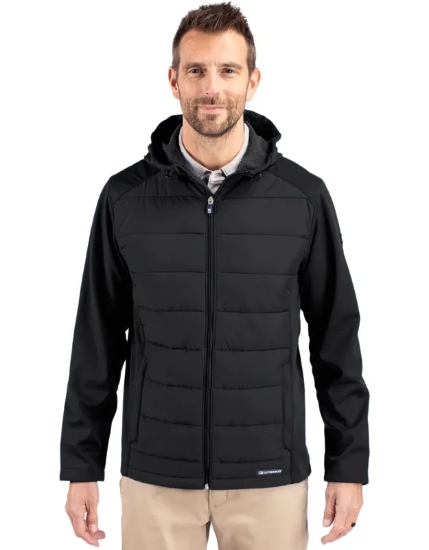 Evoke Hybrid Softshell Recycled Full Zip Hooded Jacket