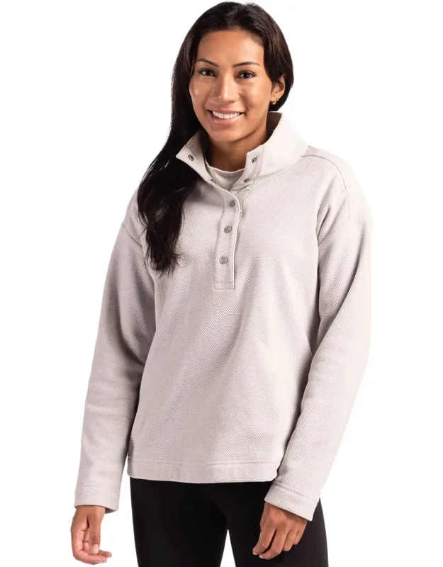 Hunts Point Eco Textured Fleece Recycled Snap Pullover