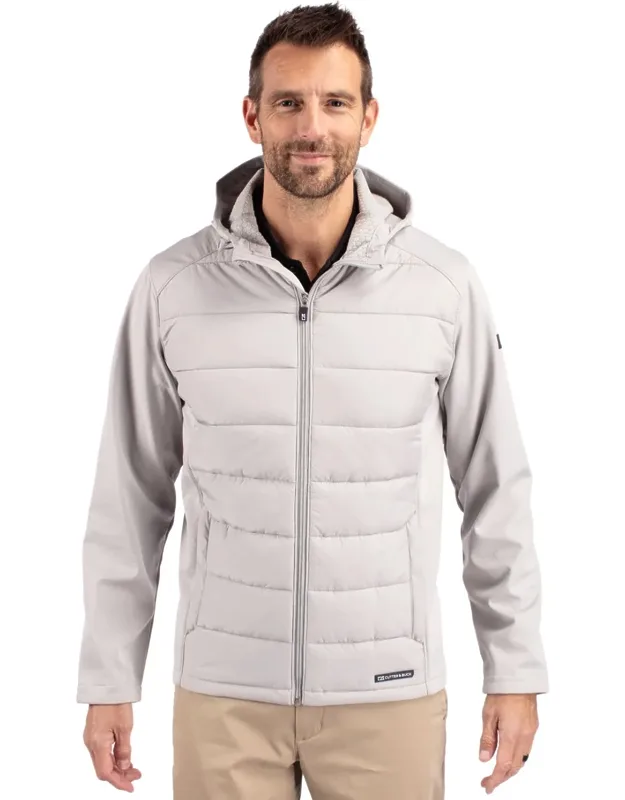 Evoke Hybrid Softshell Recycled Full Zip Hooded Jacket