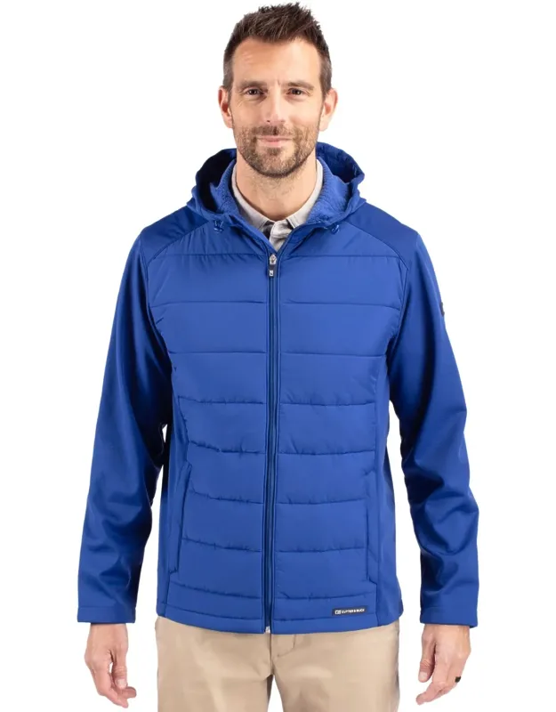 Evoke Hybrid Softshell Recycled Full Zip Hooded Jacket