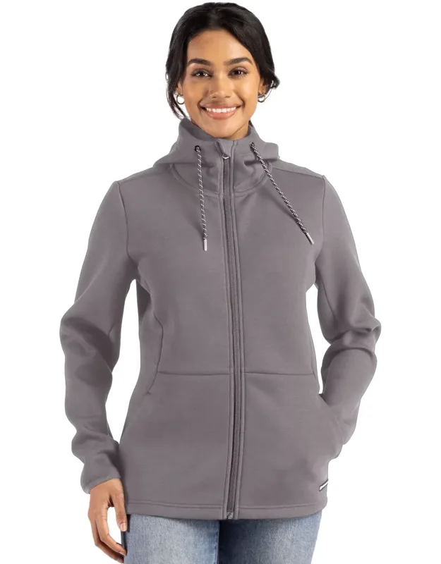 Cutter & Buck Roam Epic Comfort Full Zip Hooded Jacket - Exceptional Versatility, Eco-friendly Materials