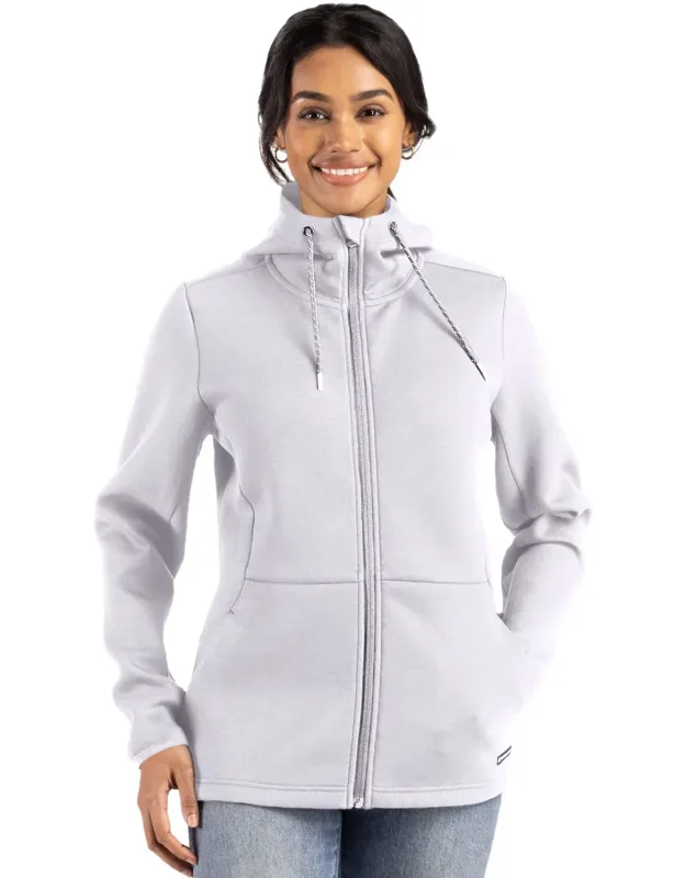 Cutter & Buck Roam Epic Comfort Full Zip Hooded Jacket - Exceptional Versatility, Eco-friendly Materials