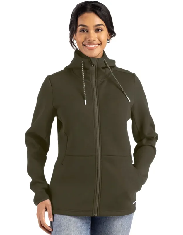 Cutter & Buck Roam Epic Comfort Full Zip Hooded Jacket - Exceptional Versatility, Eco-friendly Materials
