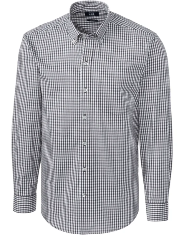 Easy Care Stretch Gingham Long Sleeve Dress Shirt
