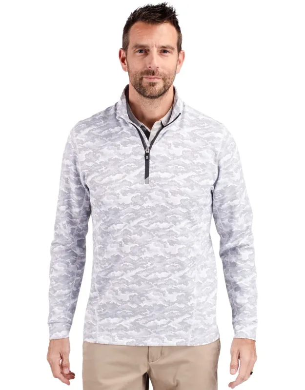 Traverse Camo Print Stretch Quarter Zip Pullover Jacket