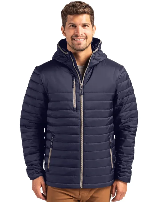 Clique Valhalla Full Zip Puffer Jacket - Water-repellent, Elasticized Hood