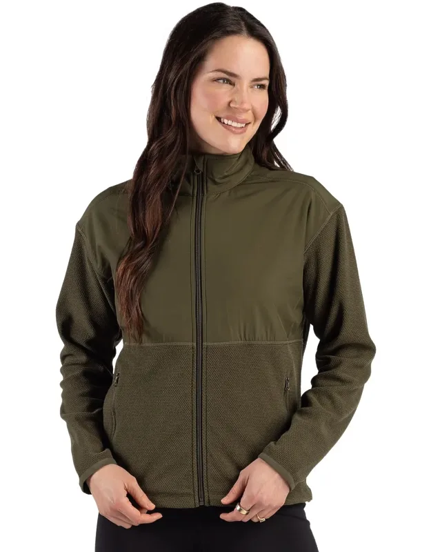 Hunts Point Recycled Fleece Hybrid Full Zip Jacket - Eco-conscious Comfort, Performance Meets Style