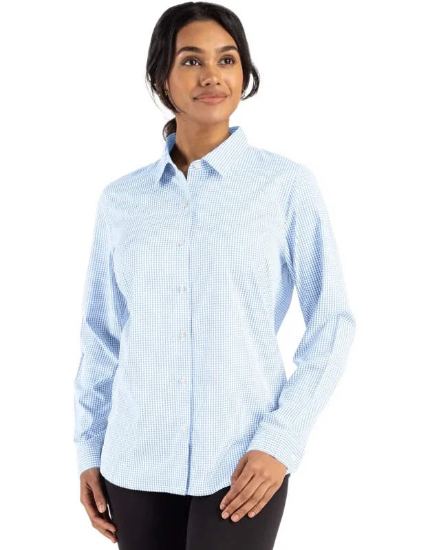 Skyline Epic Confidence Recycled Gingham Performance Fabric Dress Shirt