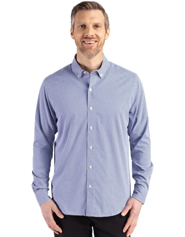 Skyline Epic Confidence Recycled Gingham Dress Shirt With Innovative Performance Fabric And Stain Resistant Finish