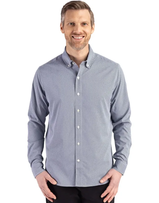 Skyline Epic Confidence Recycled Gingham Dress Shirt With Stain Resistant Finish And All-day Recovery