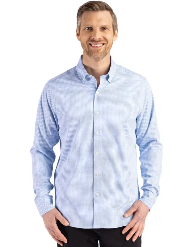 Skyline Epic Confidence Recycled Gingham Dress Shirt With Stain Resistant Finish And All-day Recovery