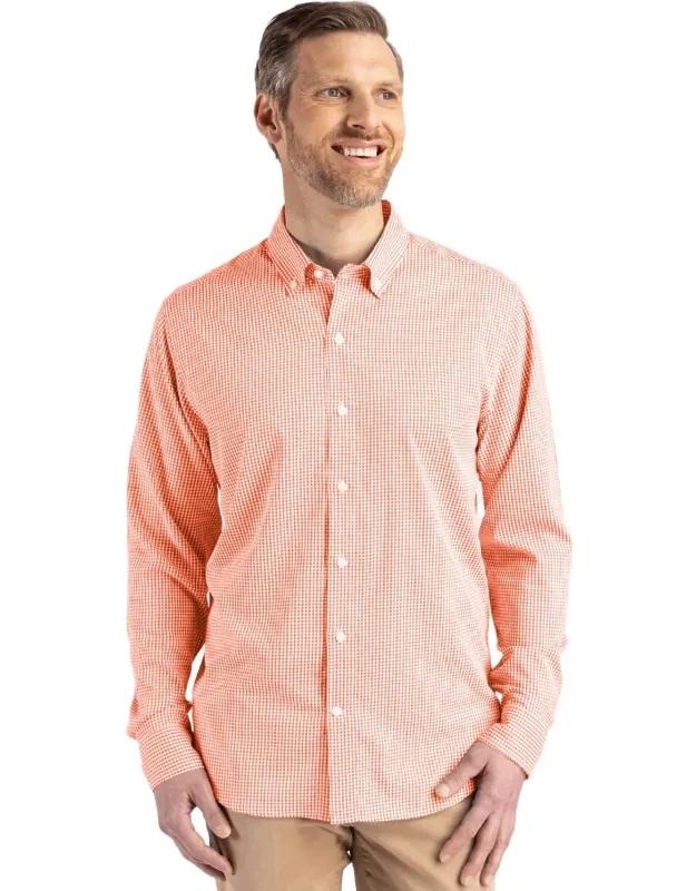 Skyline Epic Confidence Recycled Gingham Long Sleeve Dress Shirt With Innovative Work-to-weekend Performance Fabric And Pfas Free Stain Resistant Finish