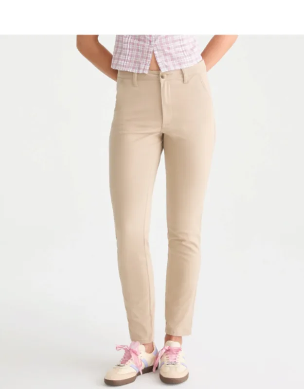 Slim High-rise Twill Pants