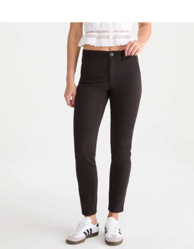 Slim High-rise Twill Pants