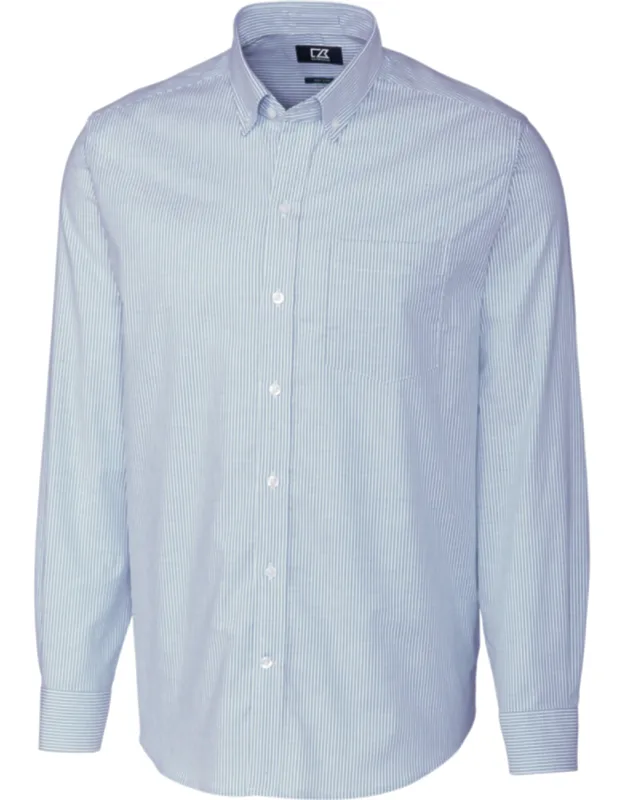 Stretch Oxford Stripe Long Sleeve Dress Shirt