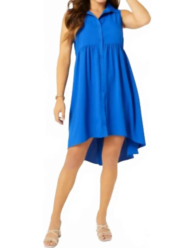 Georgina Sleeveless Dress With Collar