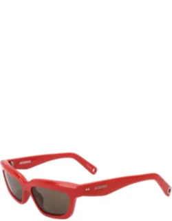 Jacquemus Jac62 Sunglasses With 100% Uv Protection And Oval Frame