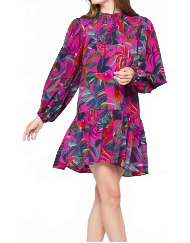 Rainbow Macaw Mini Dress