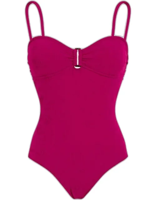 Jacquard One-piece Swimsuit Roses