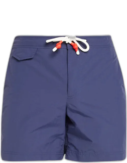 Drawstring Mid-length Swim Shorts