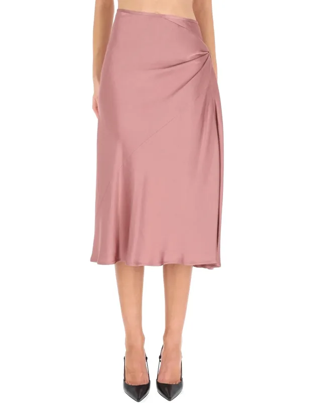 Draped Midi Skirt
