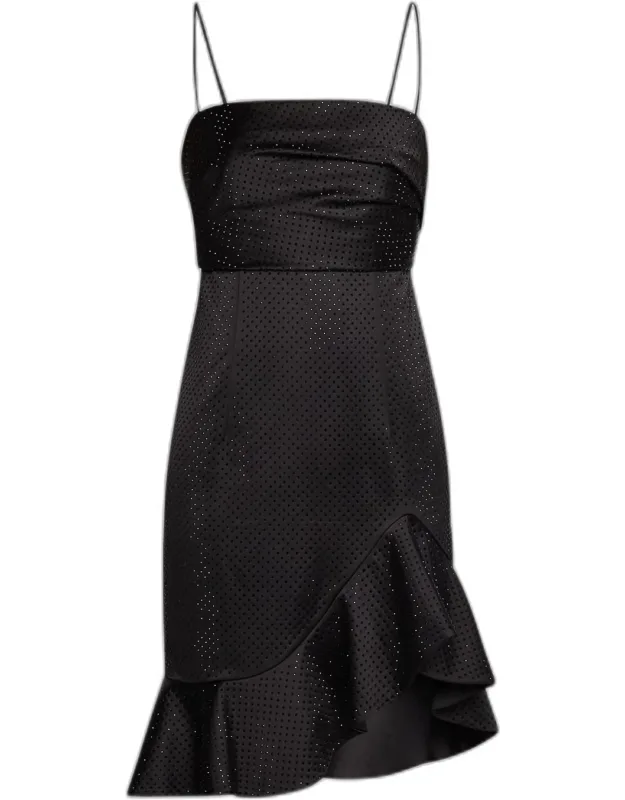 Rhinestone Satin Dress