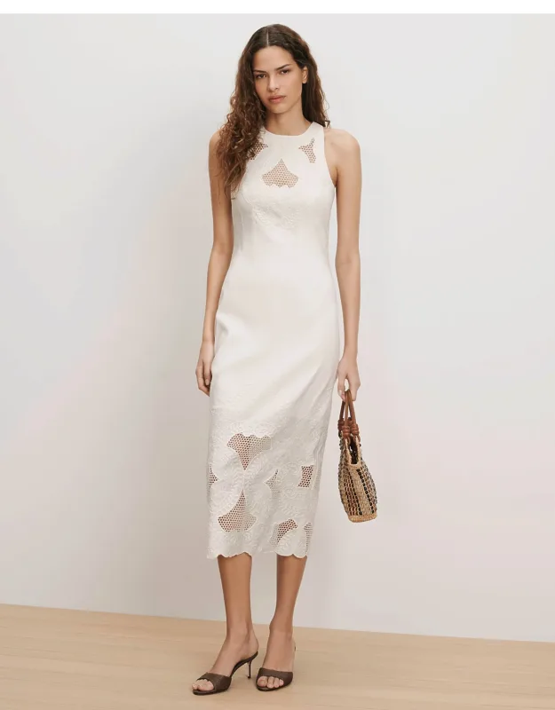 Upten Eyelet Midi Dress