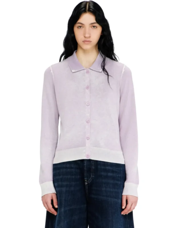 Cardigan With Faded Reverse Print - Knitwear