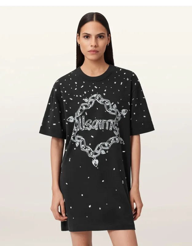 Drip Scatter Embellished Mini Dress