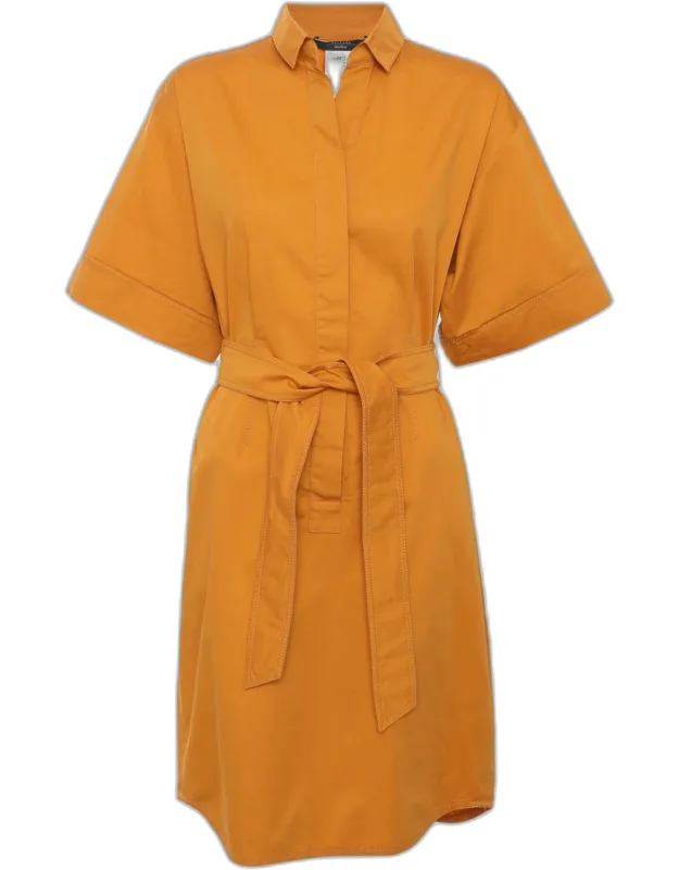 Satin Belted Midi Dress
