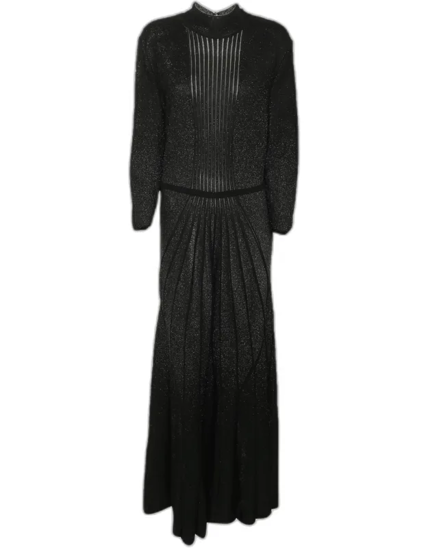 Metallic Lurex Knit Long Dress