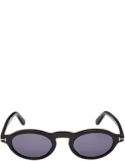 Aristotele-02 Acetate Round Sunglasses