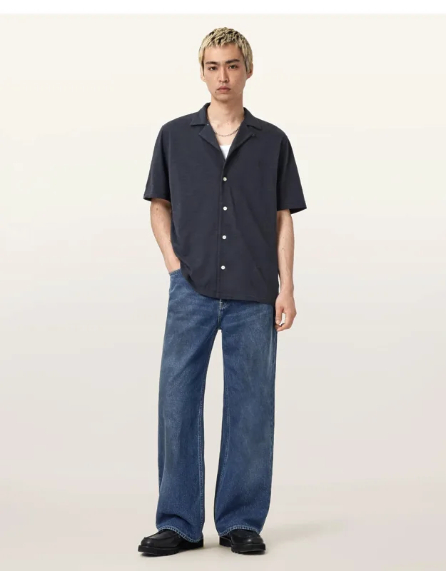 Loose Fit Wide Leg Denim Jeans
