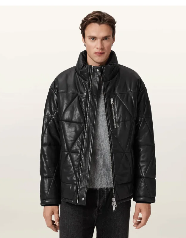 Leather Puffer Jacket