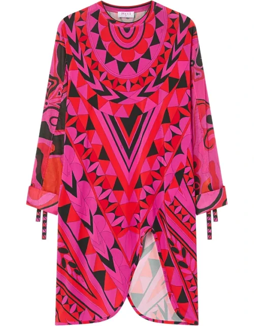 Manuba-print Long-sleeved Dress
