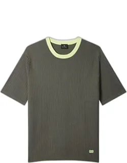 Textured Cotton Knitted T-shirt