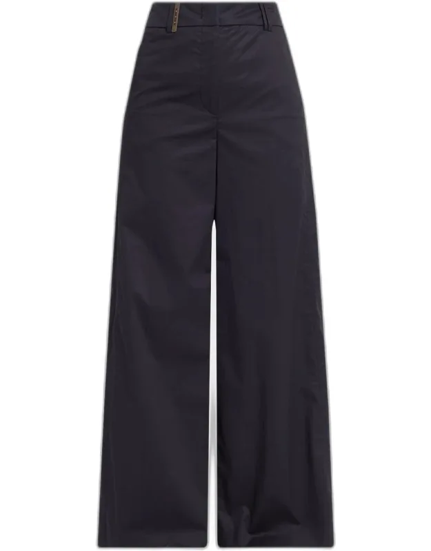 Wide-leg Linen Trousers