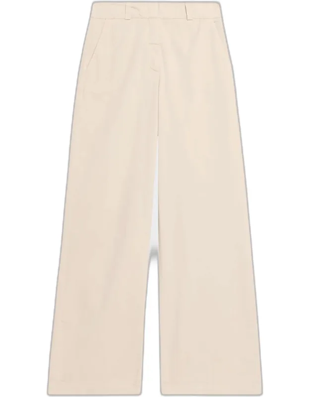 Straight-leg Stretch Cotton Pants