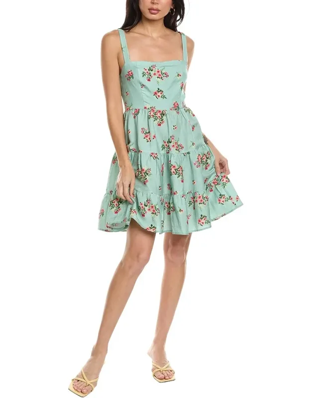 Sleeveless Linen-blend Mini Dress