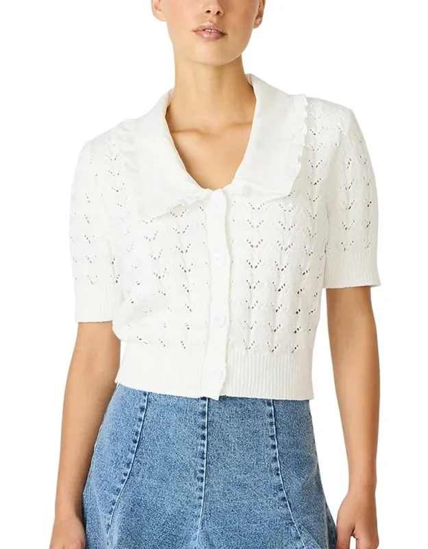 Cardigan With Pilgrim Collar