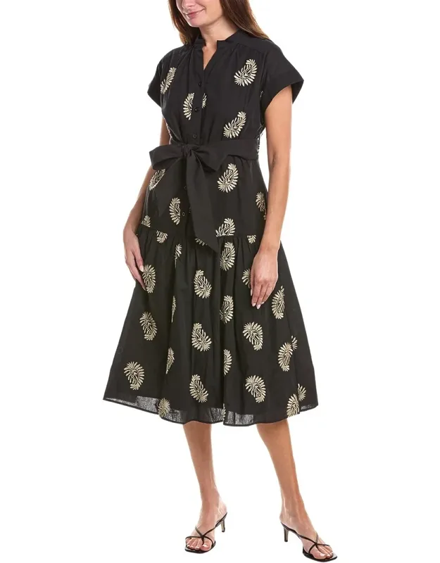 Floral Belted Midi Dress