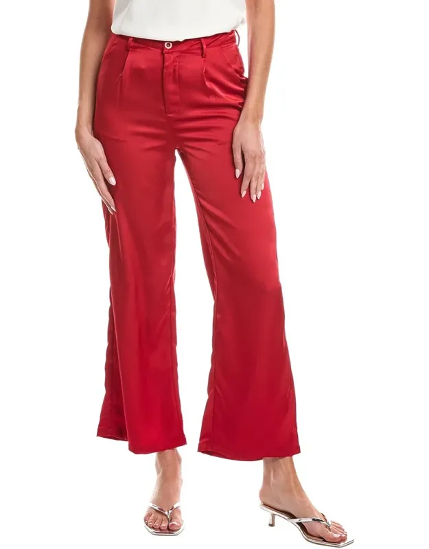 Satin Wide Leg Dress Pants