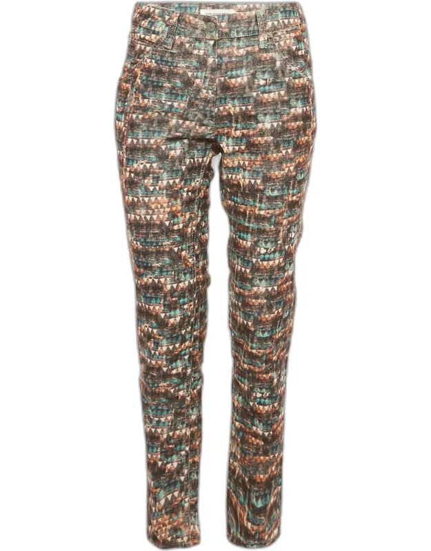 Multicolor Printed Corduroy Pants