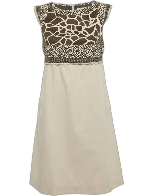 Printed Cotton Short Dress
