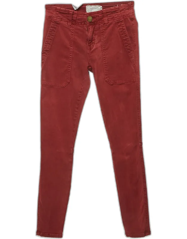Red Denim High Waist Jeans