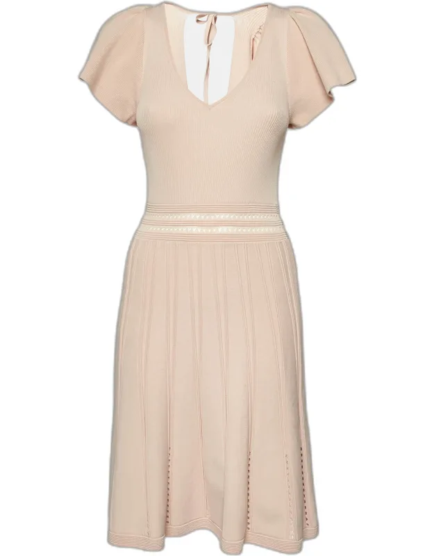 Rib Knit Fit And Flare Mini Dress