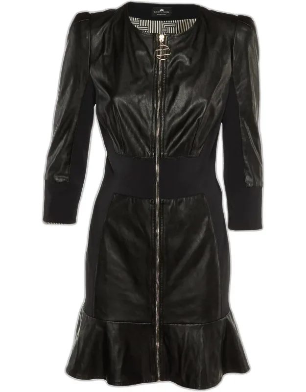 Faux Leather Mini Dress