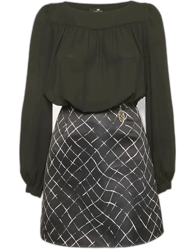 Silk And Satin Detachable Dress