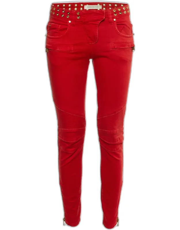 Denim Studded Slim Fit Jeans